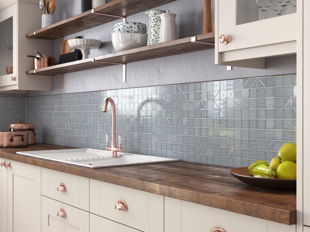 Kitchen tile mosaic splashback