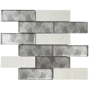 avalon silver glass and stone mosaic tiles AVS