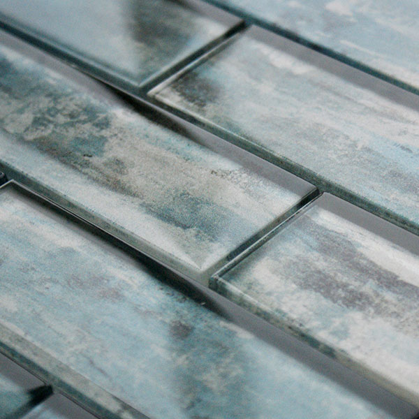 driftwood blue mosaic tile sheet by craft ceramics DRBL