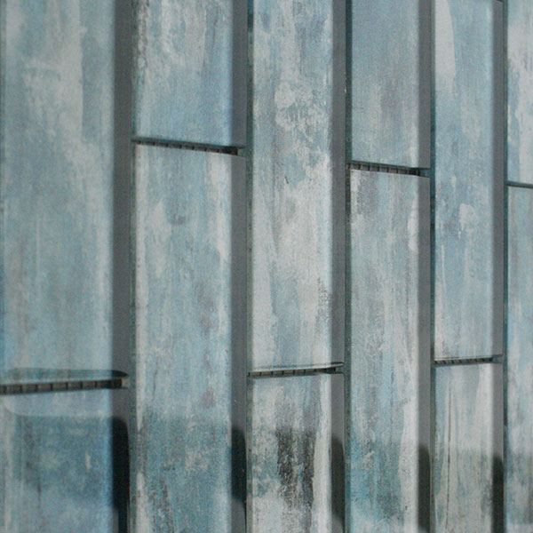 driftwood blue mosaic tile sheet by craft ceramics DRBL