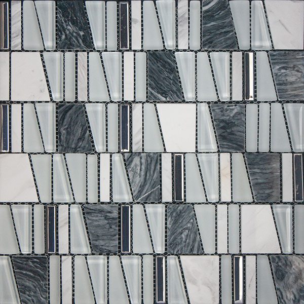 heritage smoke mosaic tile sheet by craft ceramics hes