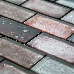 rainfall brown glass mosaic tile sheet by craft ceramics RABR