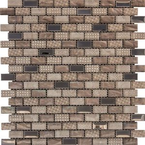 savannah mocha mosaic tile sheet by craft ceramics sam