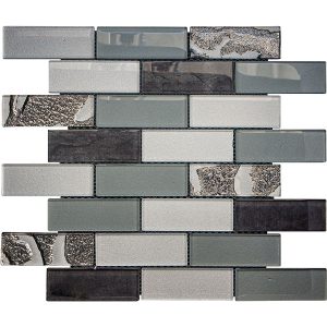 Boutique Grey Velvet glass mosaic tiles by craft ceramics BOGV