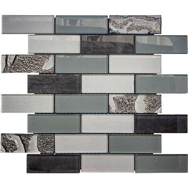 Boutique Grey Velvet glass mosaic tiles by craft ceramics BOGV