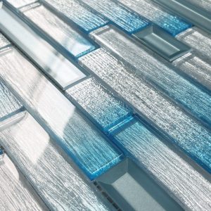 Carnival Blue glass mosaic tiles by craft ceramics CVB