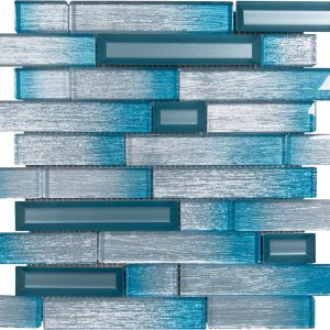 Carnival Blue glass mosaic tiles by craft ceramics CVB