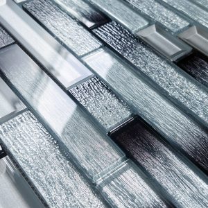 Carnival Grey glass mosaic tiles by craft ceramics CVG