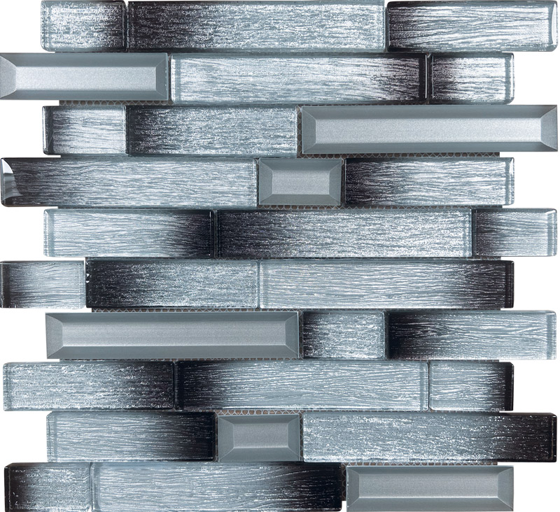Carnival Grey glass mosaic tiles by craft ceramics CVG
