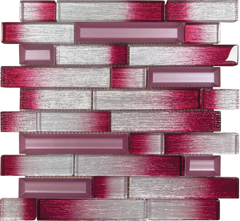 Carnival Pink glass mosaic tiles by craft ceramics CVP